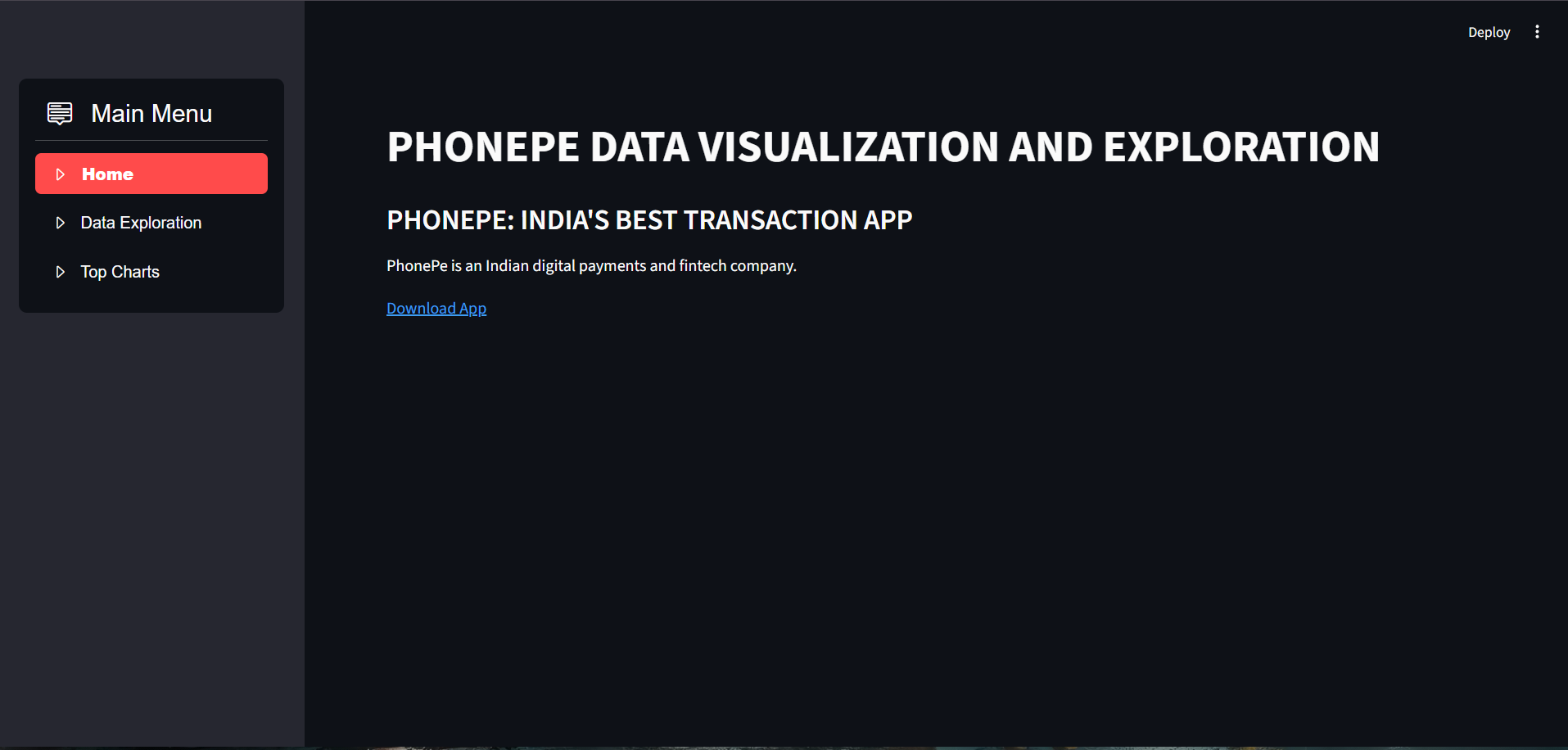 PhonePe Analytics Home
